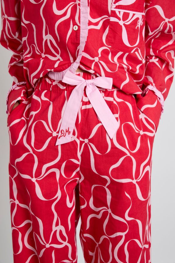 Women Nightwear | Damson Madder antonia pj set- red bows None - Image 6