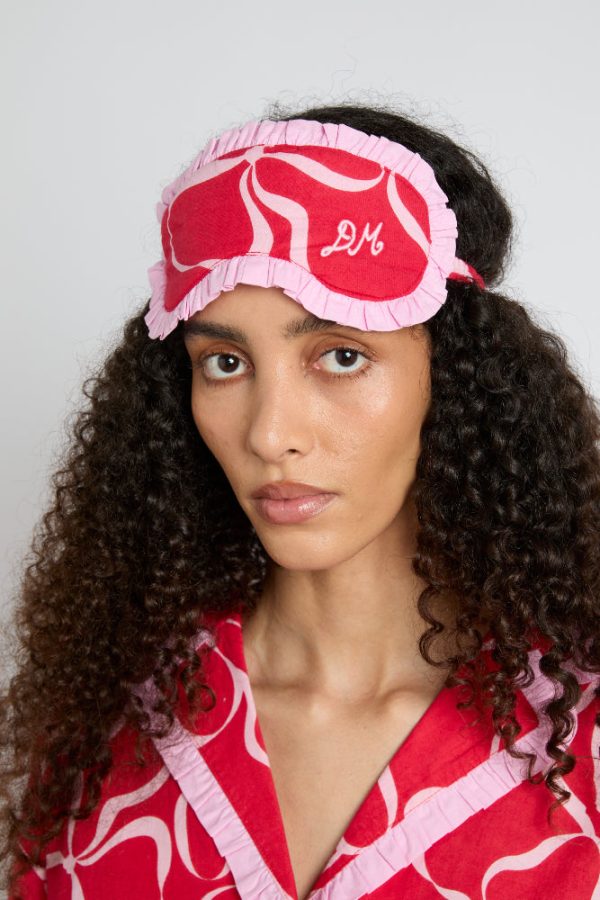 Nightwear | damson pj eye mask - red bows None | Damson Madder Women