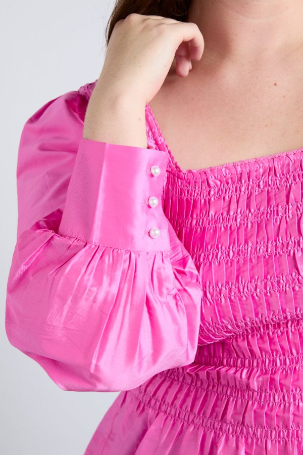 ariana blouse - pink taffeta None Women | Occasion Wear Damson Madder - Image 2