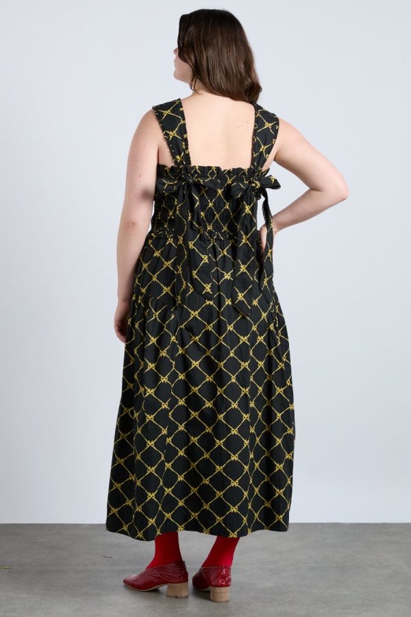 tish midi dress - black bow print None | Occasion Wear Damson Madder Women - Image 3