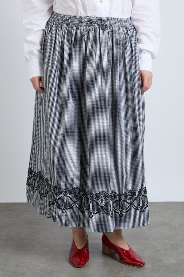 Women Co-ords | Damson Madder keeley midi skirt - black gingham None - Image 8