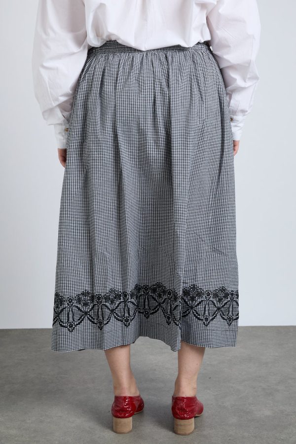 Women Co-ords | Damson Madder keeley midi skirt - black gingham None - Image 6