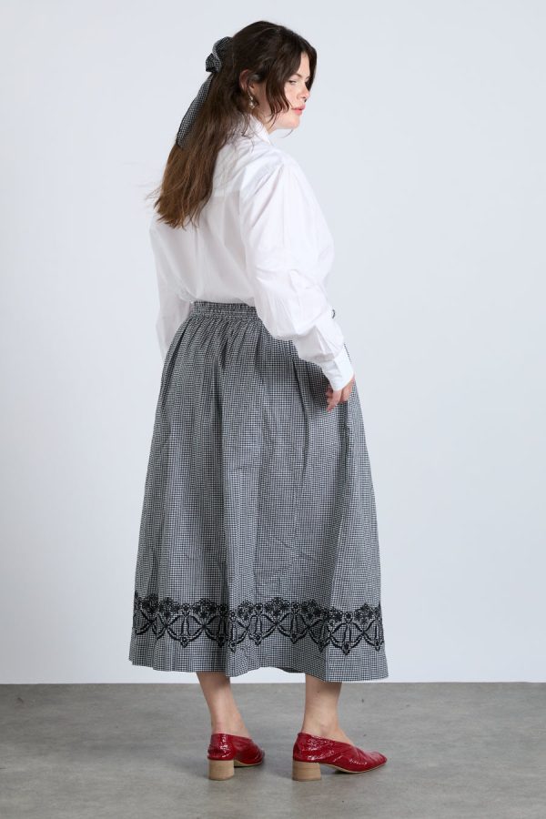 Women Co-ords | Damson Madder keeley midi skirt - black gingham None - Image 2