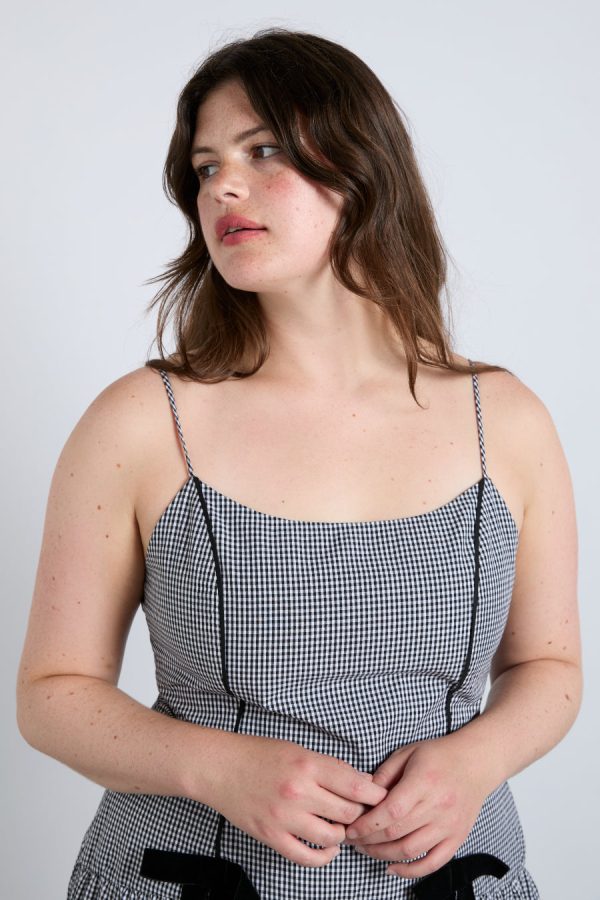 persephone midi dress - black gingham None | Co-ords Damson Madder Women - Image 6