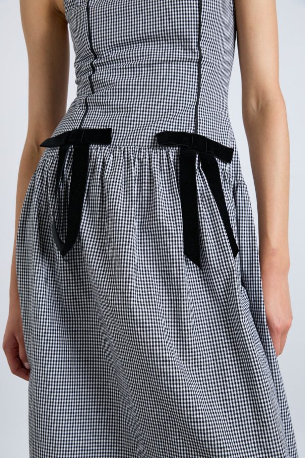 persephone midi dress - black gingham None | Co-ords Damson Madder Women - Image 2