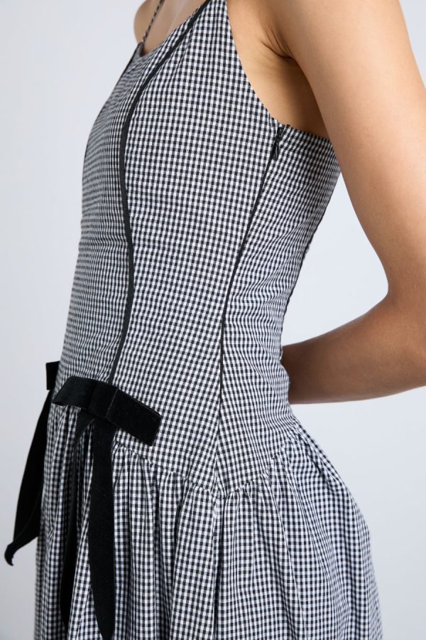 persephone midi dress - black gingham None | Co-ords Damson Madder Women - Image 8
