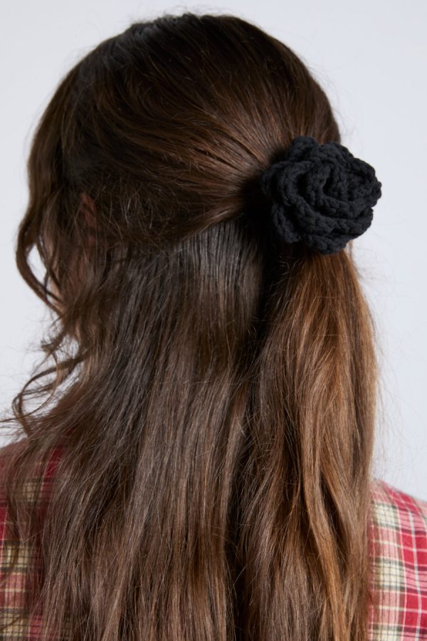 2 pack crochet flower hair bobbles None Women | Hair Accessories Damson Madder - Image 3