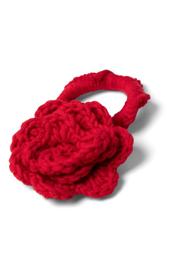 2 pack crochet flower hair bobbles None Women | Hair Accessories Damson Madder - Image 2