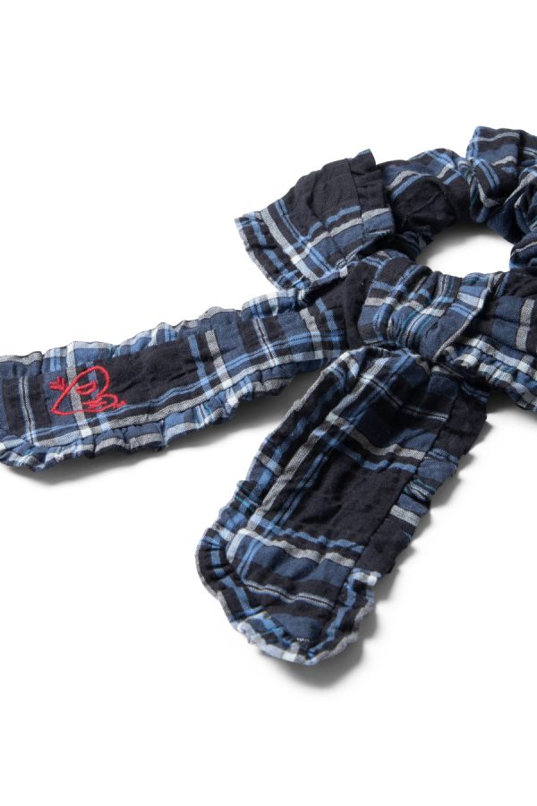Women Damson Madder bow check scrunchie None | Hair Accessories - Image 4