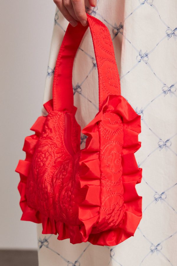 Bags | Women Damson Madder 90"s frill shoulder bag - red None - Image 3