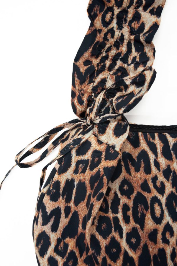 ruched kidney bag in leopard print None Women | Bags Damson Madder - Image 5
