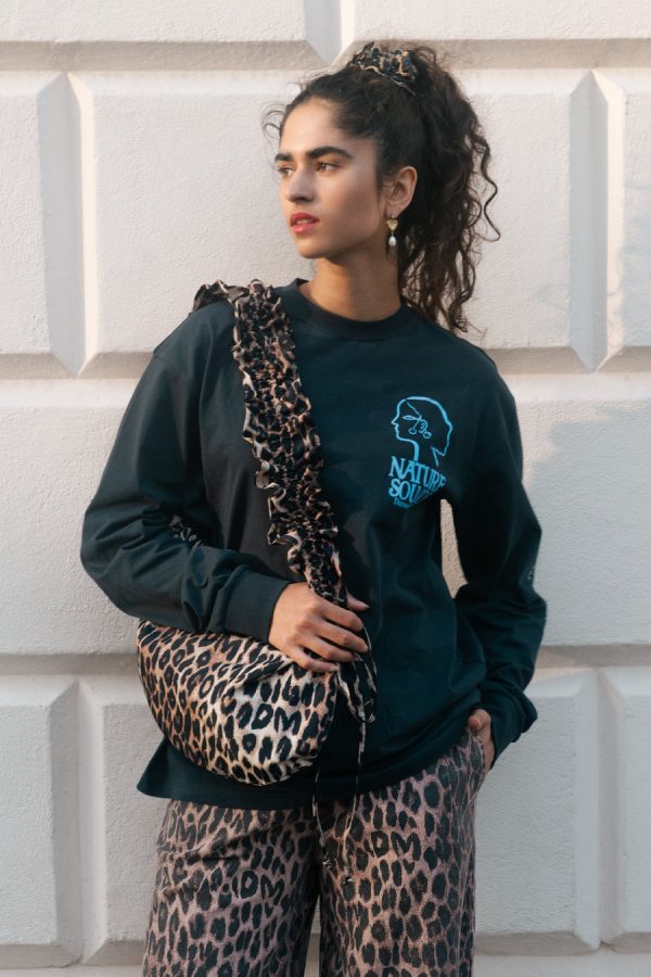 ruched kidney bag in leopard print None Women | Bags Damson Madder - Image 4