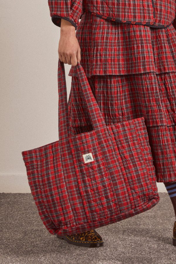 Bags | Women Damson Madder tote bag - red check None