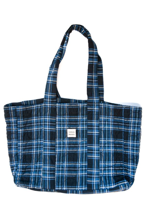 Bags | reversible tote bag - navy check None - Damson Madder Women - Image 3
