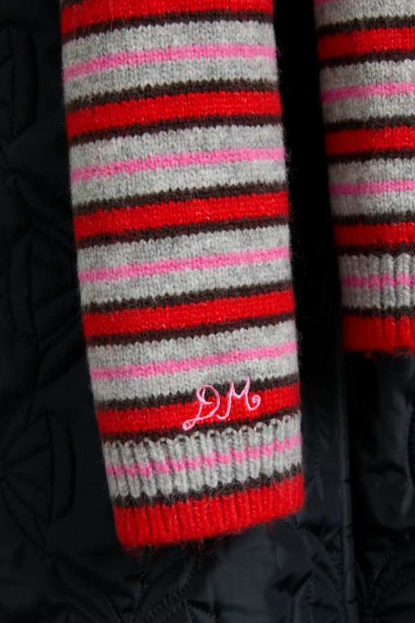 Hats | hooded scarf in stripe None - Damson Madder Women - Image 4