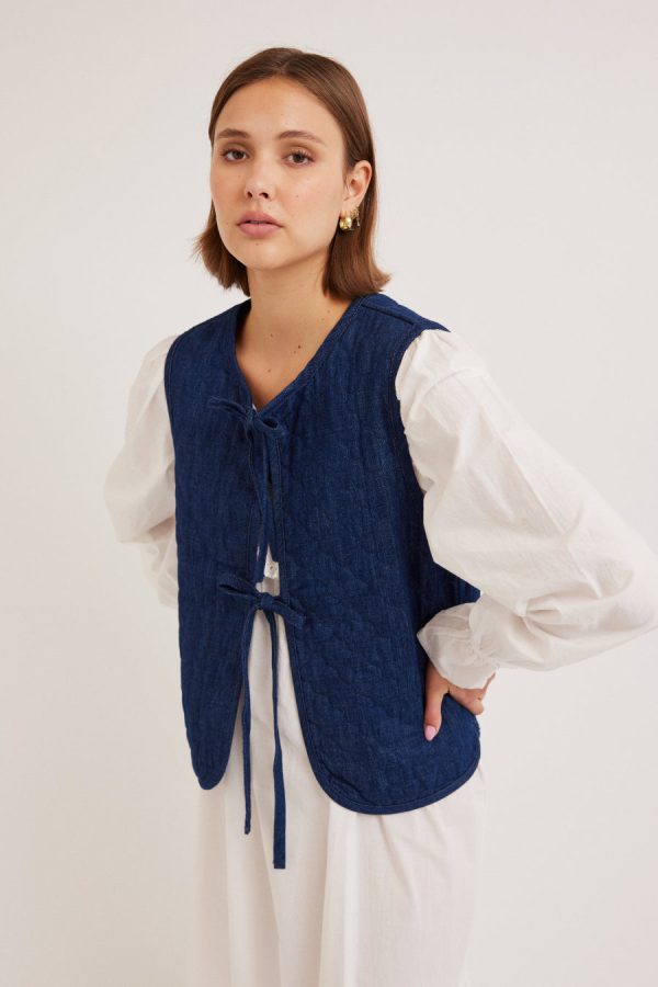 Gilets | tilly gilet - denim None | Damson Madder Women - Image 2