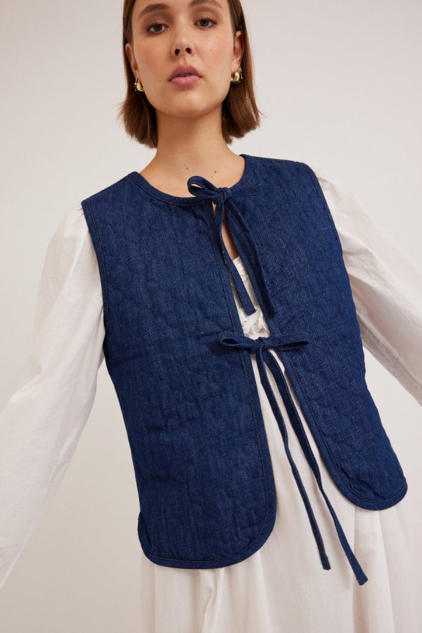 Gilets | tilly gilet - denim None | Damson Madder Women - Image 5