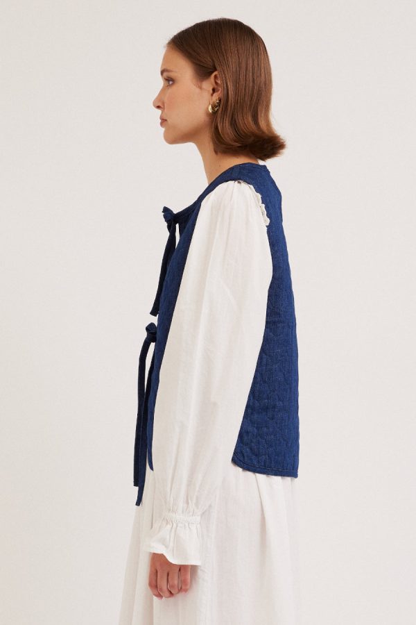 Gilets | tilly gilet - denim None | Damson Madder Women - Image 4
