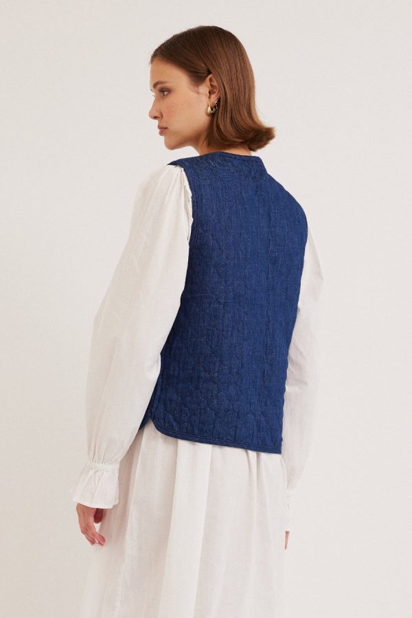 Gilets | tilly gilet - denim None | Damson Madder Women - Image 7