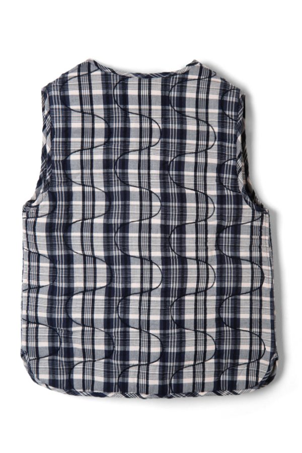 Women Gilets | Damson Madder arte tie gilet - navy check None - Image 5