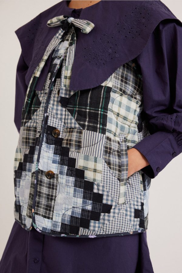 maxxy gilet liner - quilt patchwork None | Gilets Damson Madder Women - Image 6
