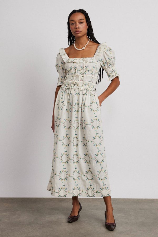 Dresses Women | heidi embroidered midi dress None Damson Madder