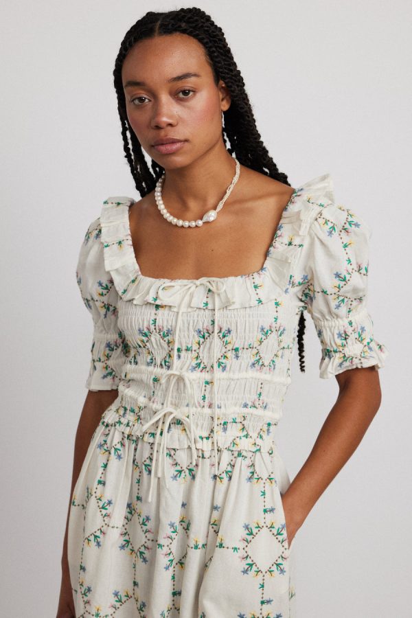 Dresses Women | heidi embroidered midi dress None Damson Madder - Image 4