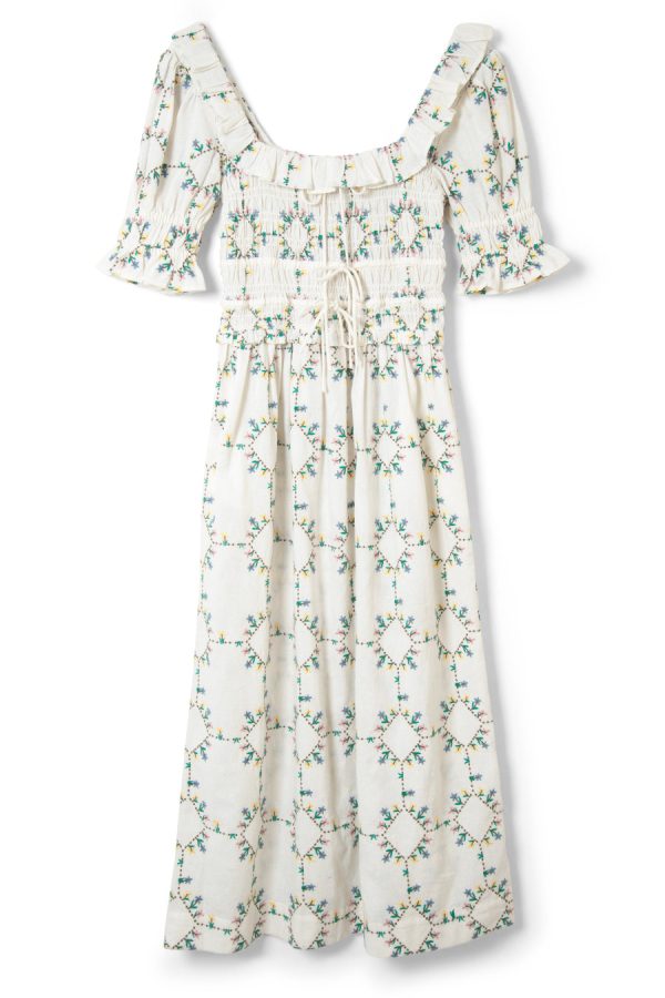 Dresses Women | heidi embroidered midi dress None Damson Madder - Image 6