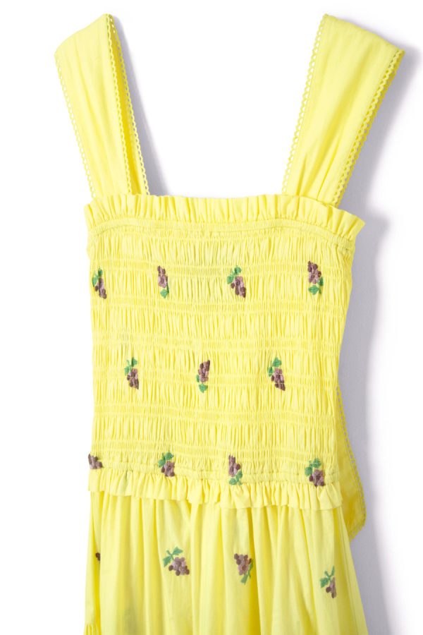 Dresses Women | tish poplin midi dress - grape embroidery None Damson Madder - Image 6