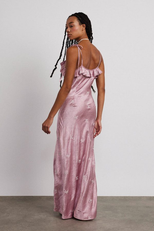 Dresses | kiki embroidered dress - pink bow None | Damson Madder Women - Image 7