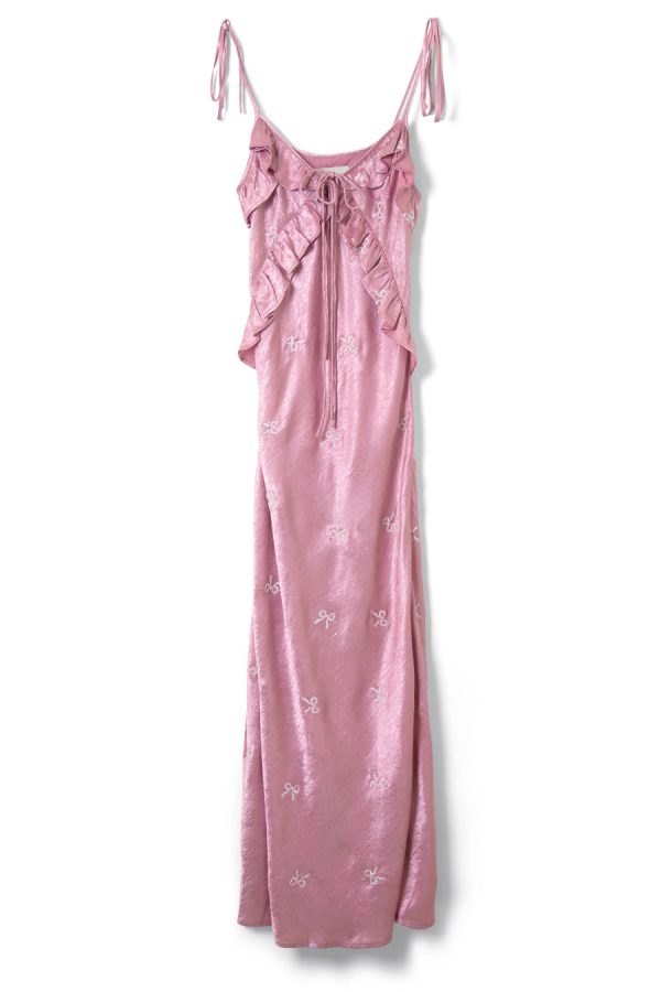 Dresses | kiki embroidered dress - pink bow None | Damson Madder Women - Image 3