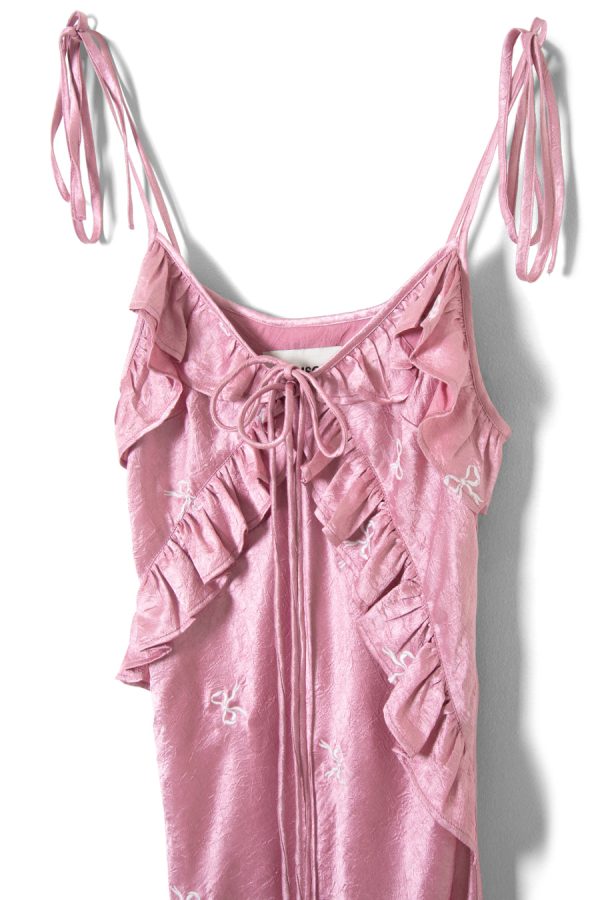 Dresses | kiki embroidered dress - pink bow None | Damson Madder Women - Image 6
