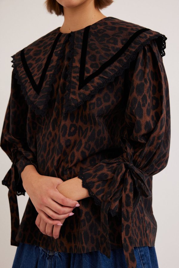 Tops | candice blouse - leopard None - Damson Madder Women - Image 4