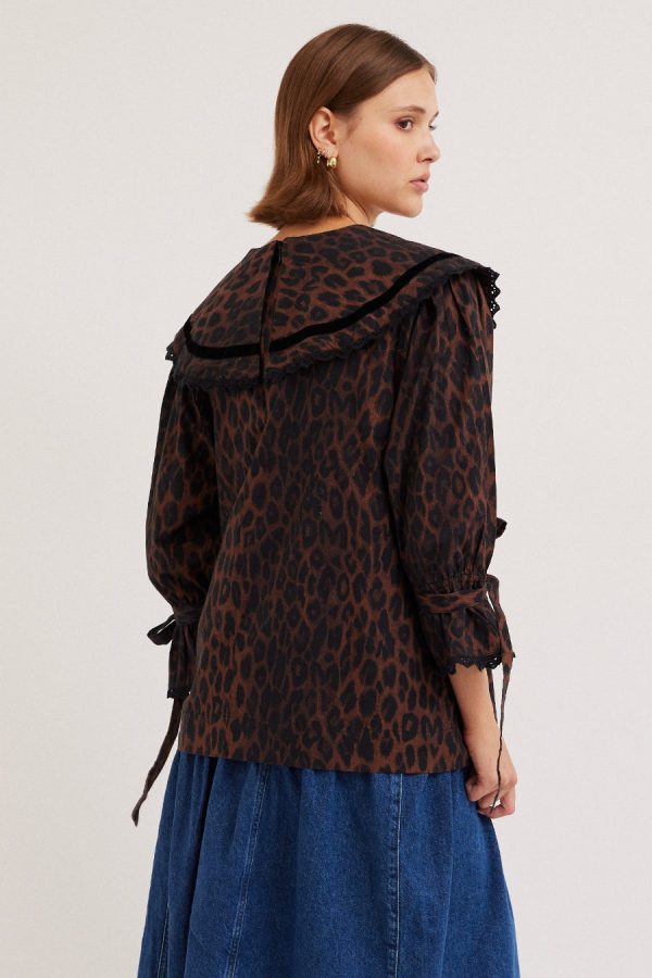 Tops | candice blouse - leopard None - Damson Madder Women - Image 5