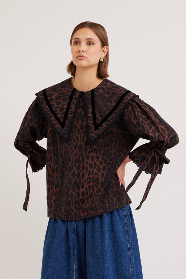 Tops | candice blouse - leopard None - Damson Madder Women - Image 3