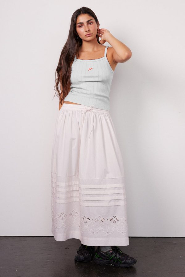 Tops | dm cami top - white pointelle None | Damson Madder Women - Image 2