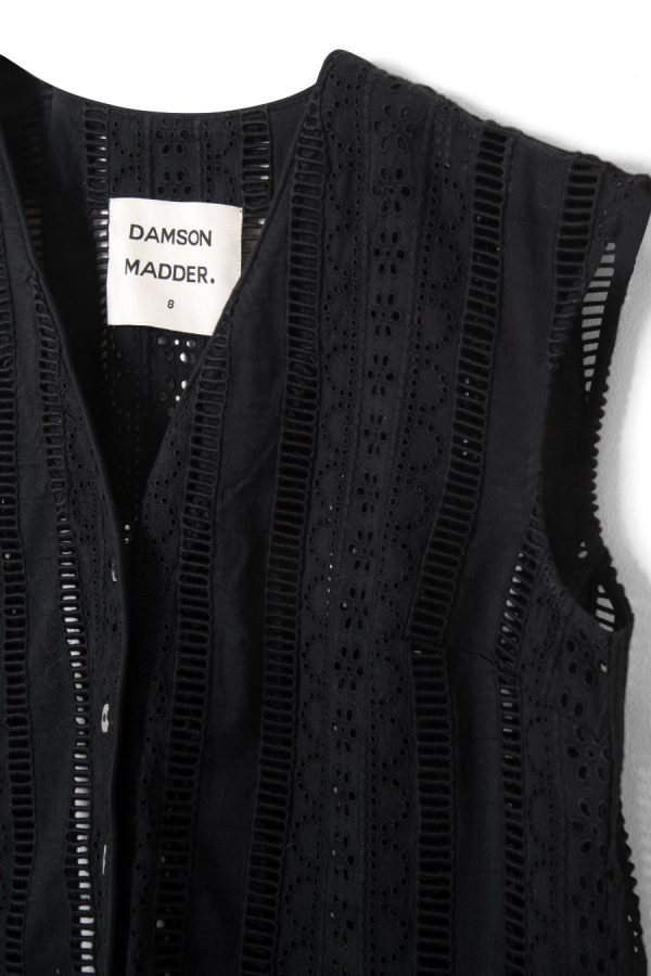 Tops Damson Madder | Women alys vest - black broderie None - Image 2