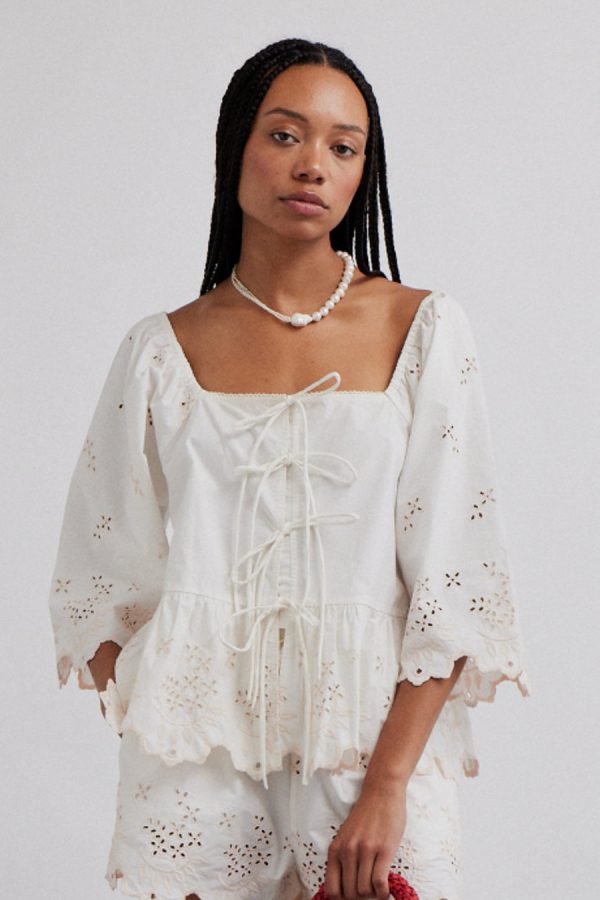 Tops Women | lana blouse - broderie None Damson Madder