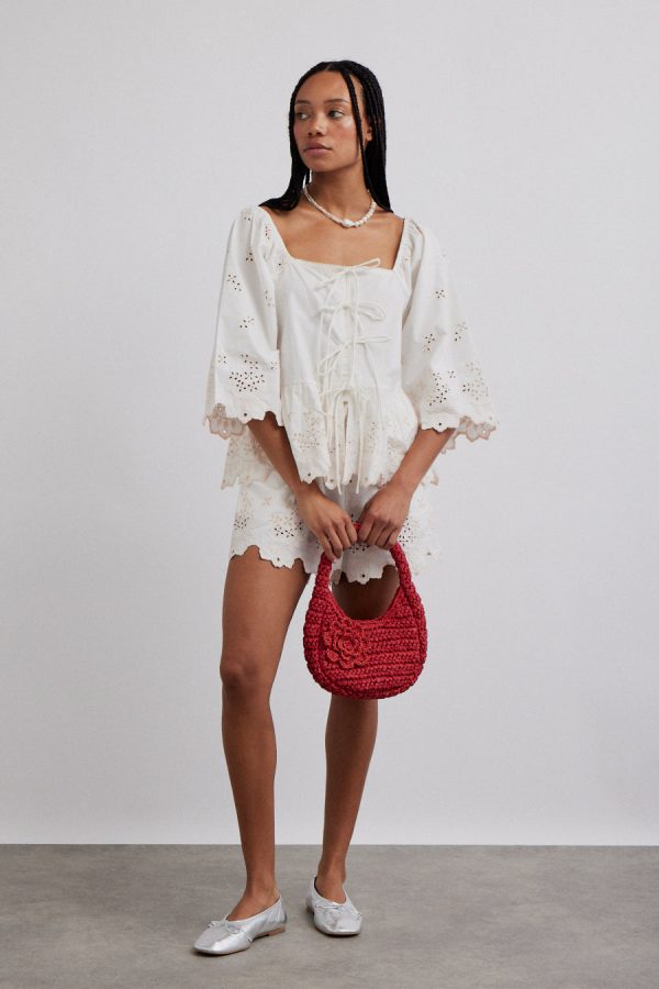 Tops Women | lana blouse - broderie None Damson Madder - Image 5