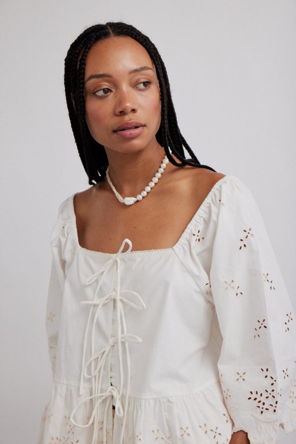 Tops Women | lana blouse - broderie None Damson Madder - Image 6