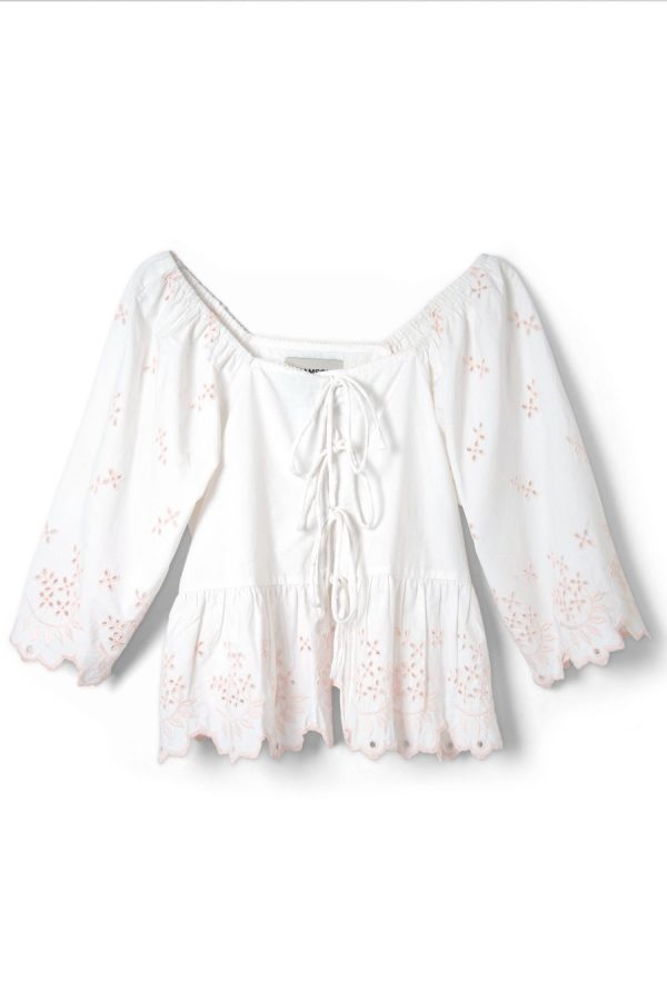 Tops Women | lana blouse - broderie None Damson Madder - Image 7