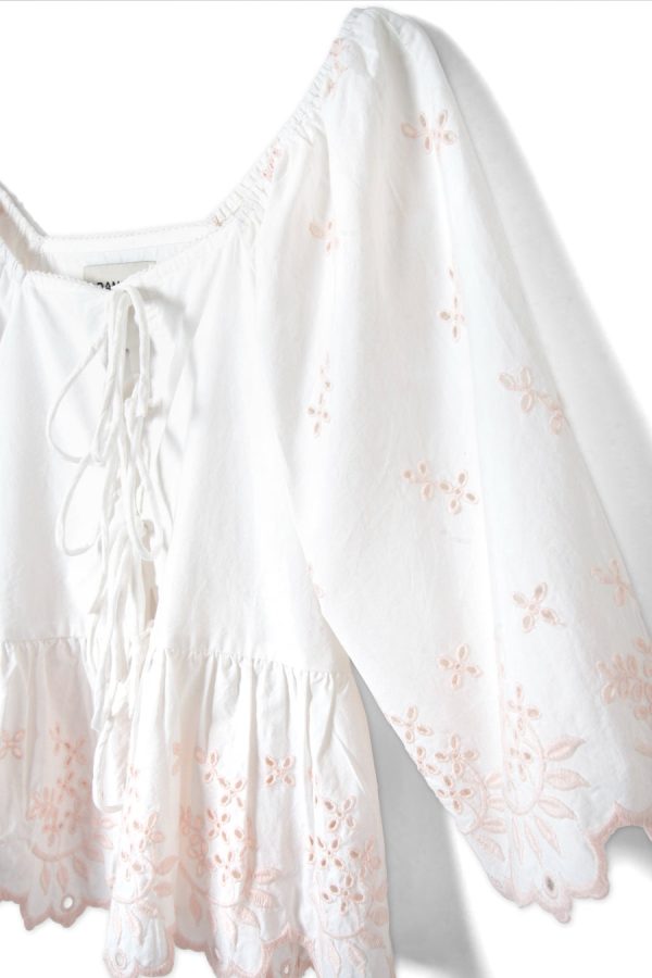 Tops Women | lana blouse - broderie None Damson Madder - Image 8