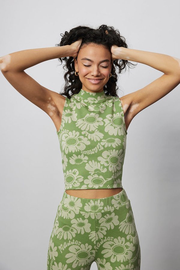 Women maeve jacquard strappy back tank None | Tops Damson Madder - Image 3