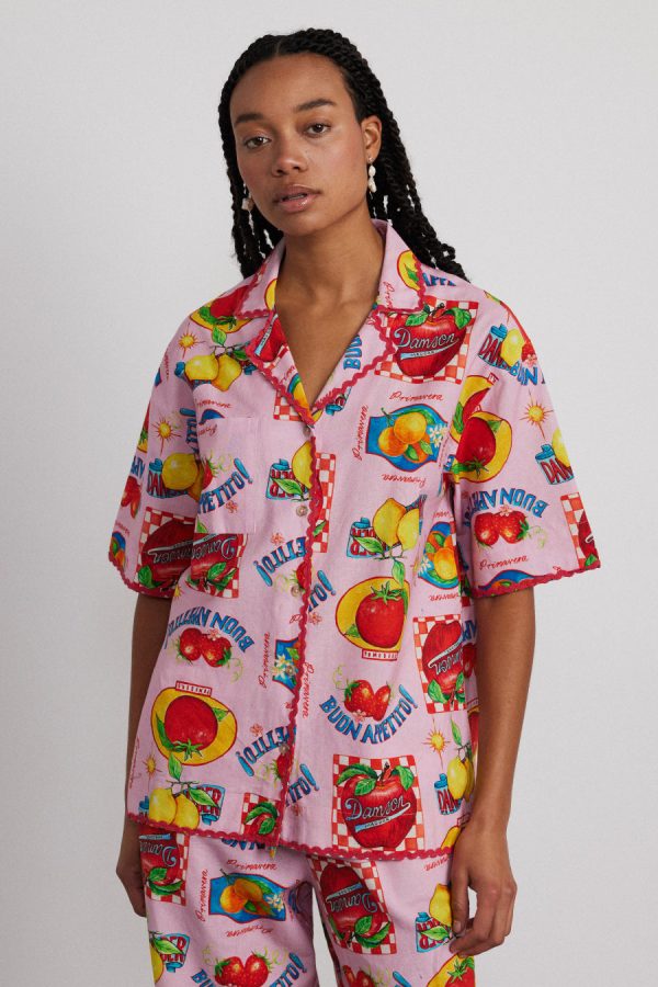 Women chlo shirt - fruit labels None | Tops Damson Madder