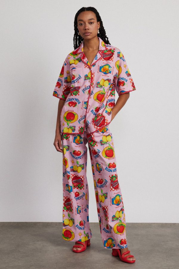 Women chlo shirt - fruit labels None | Tops Damson Madder - Image 6