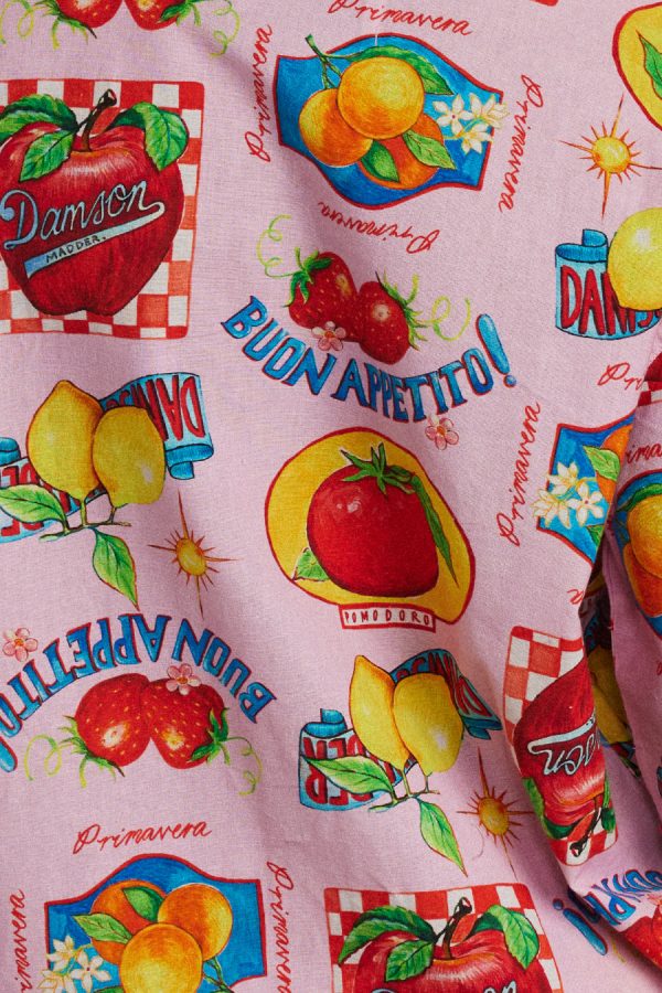 Women chlo shirt - fruit labels None | Tops Damson Madder - Image 2