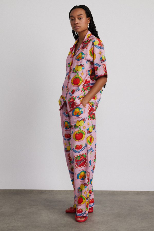 Women chlo shirt - fruit labels None | Tops Damson Madder - Image 3