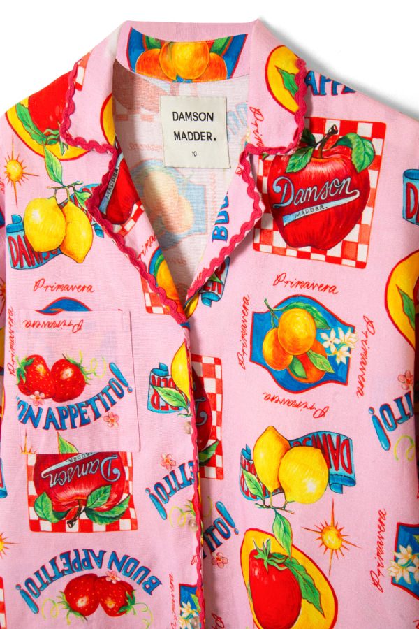 Women chlo shirt - fruit labels None | Tops Damson Madder - Image 8