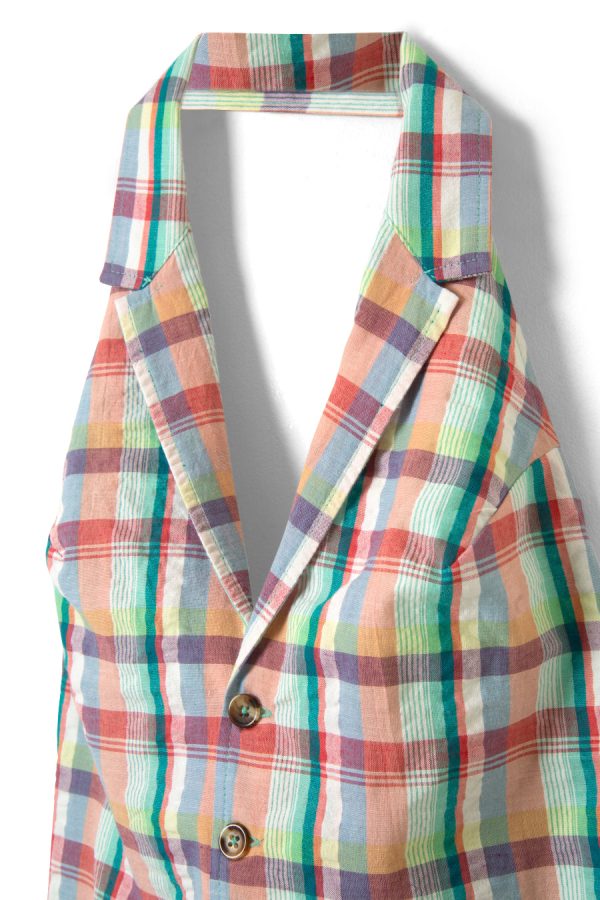 maya waistcoat - picnic check None | Tops Damson Madder Women - Image 5