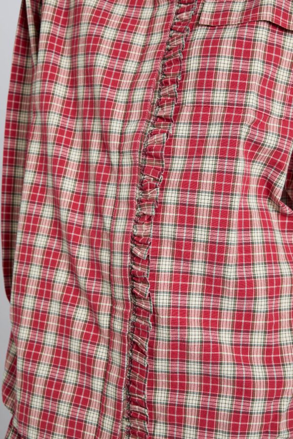 Damson Madder kylie ruffle shirt - red check None | Women Tops - Image 4